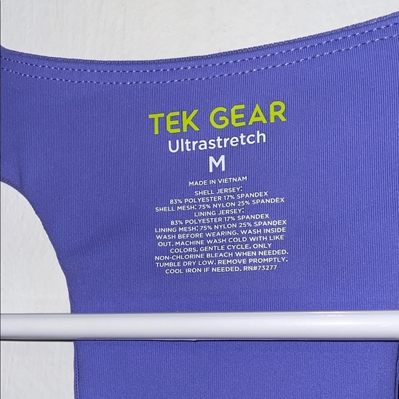Tek Gear Purple Zipper Sports Bra - Picture 2 of 6